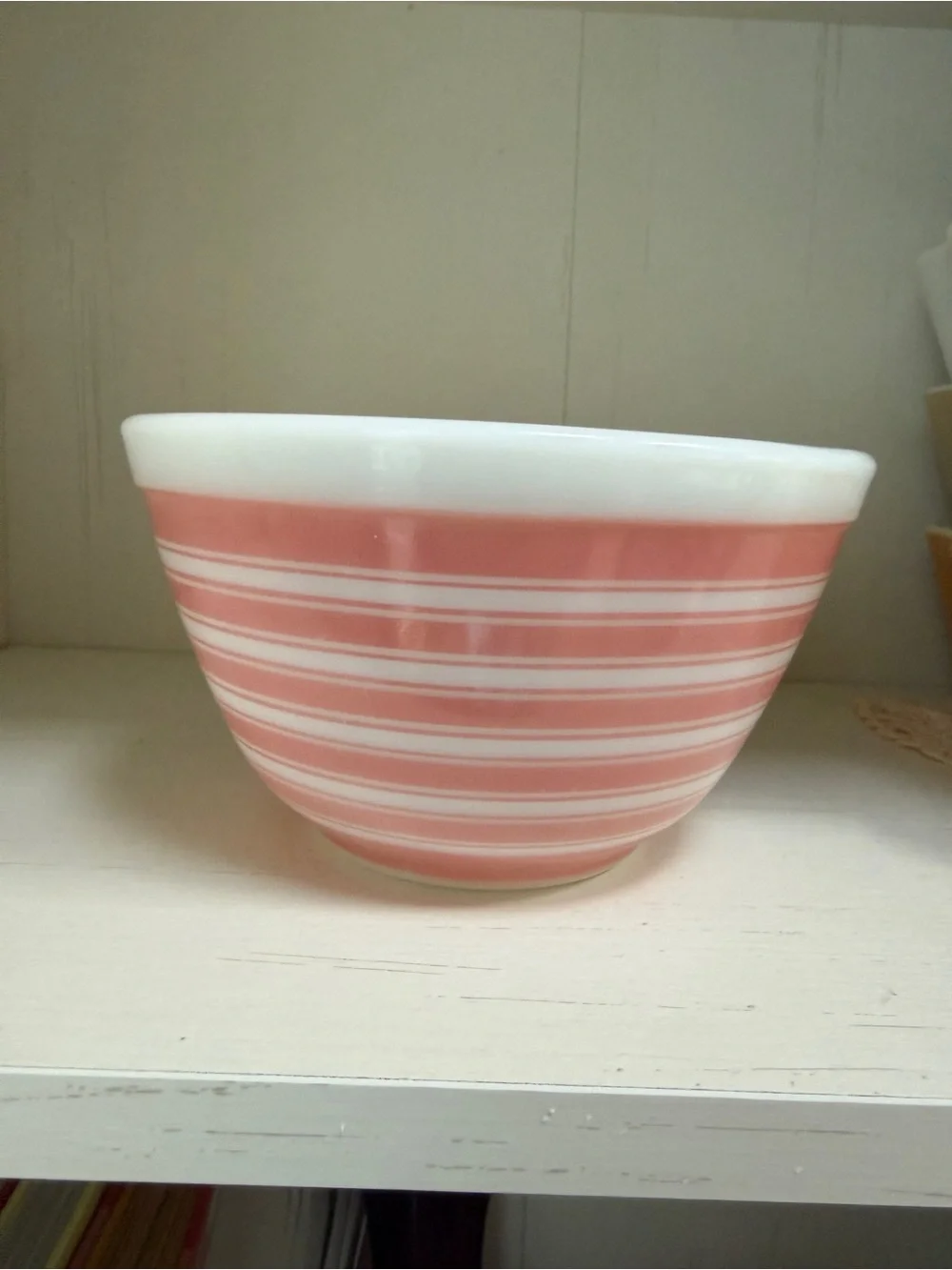 Pyrex 401 Pink Stripe Mixing Bowl